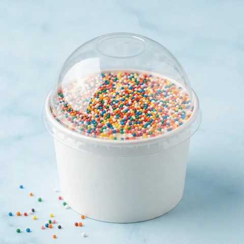 Dot Cake met rainbow sprinkles als kleine traktatie