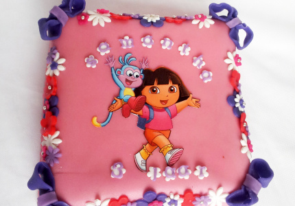 Dora taart met Boots