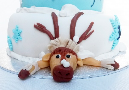 Frozen taart met Sven en Olaf