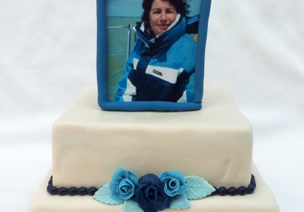 Verjaardagstaart met fotolijstje