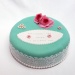 Turquoisebabyshowertaart