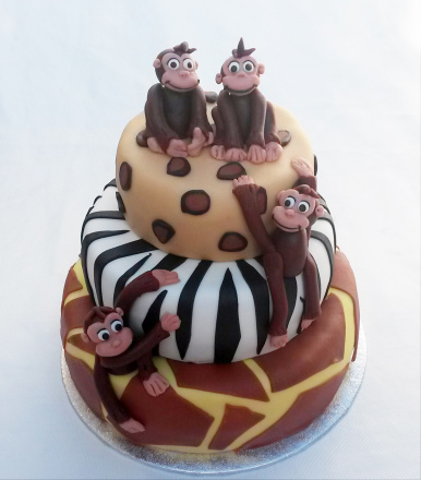 jungle taart voor kinderverjaardag