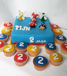 Leuke verjaardagstaart met Jokie uit de Efteling